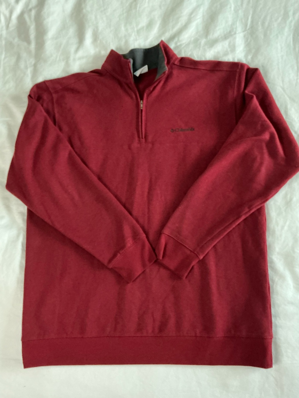 Columbia Men's Hart Mountain ll Maroon Quarter-Zip Pullover Sweatshirt XL - Picture 8 of 14